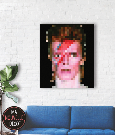 Pixel-art David Bowie décoration murale