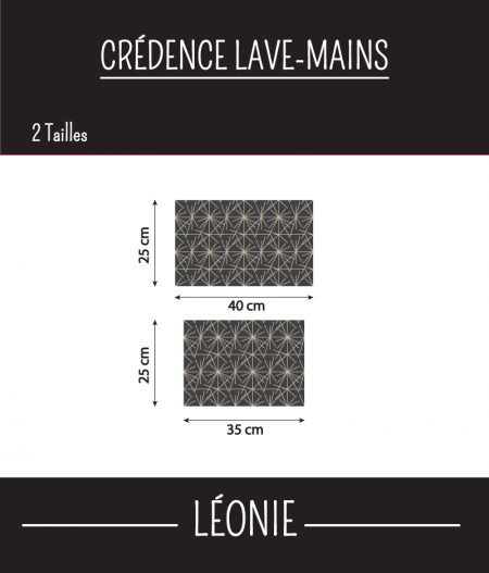 Tailles : CRÉDENCE LAVE-MAINS LÉONIE
